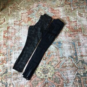 Women's Bundle of Fabletics Black and Camo leggings. Size Small.